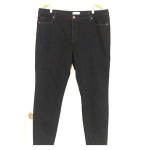 LOFT Curvy Skinny Jeans in Dark Indigo Wash